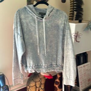 BLANK NYC Denim Drawstring Hoodie Long sleeve. Perfect condition!